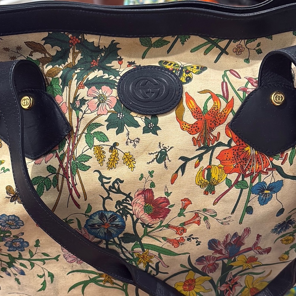 Floral Canvas Tote Bag